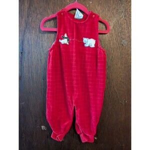 Vintage Baby B'Gosh 6-9 Months Red Overalls